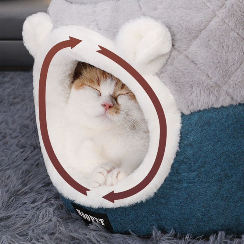 Plush Cat Bed House