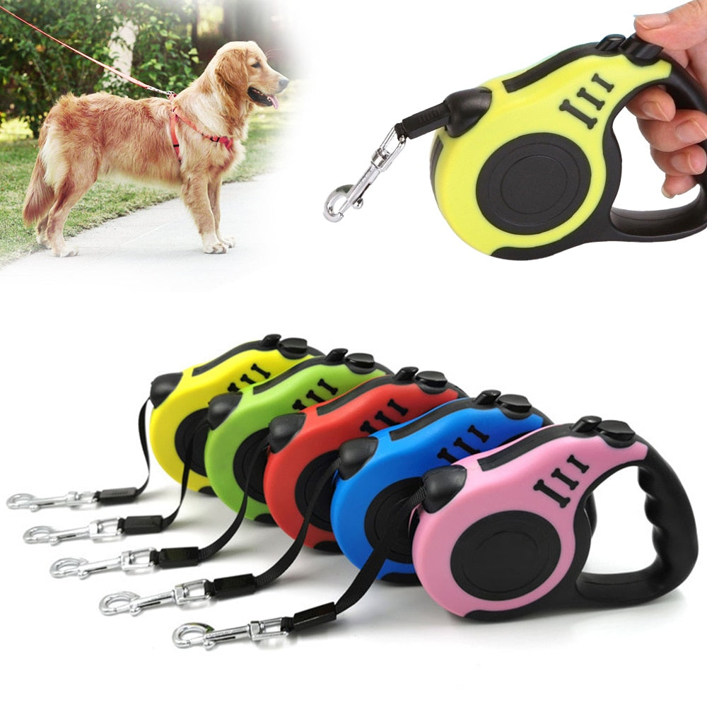 3m 5m Durable Leash Automatic Retractable Nylon Lead